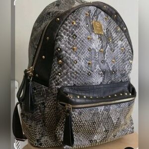 Authentic MCM Python Armor Studded Backpack Limited Edition & Rare